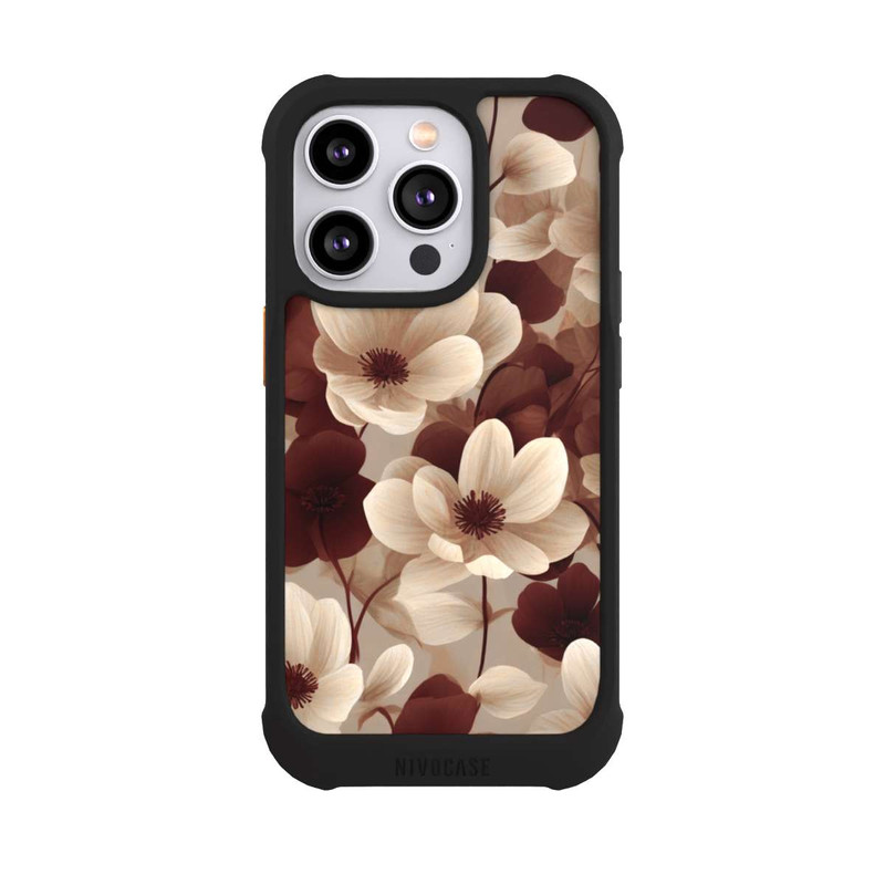 iPhone 14 Pro NIVOmax Naturfarbenes Blumenmuster mit KI