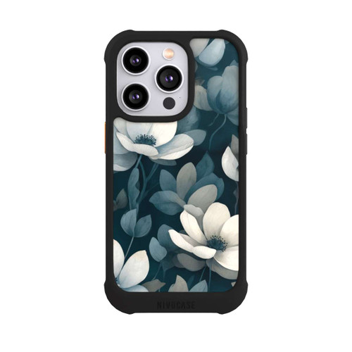 Apple iPhone 14 Pro NIVOmax Negative Flower Petrol White with AI