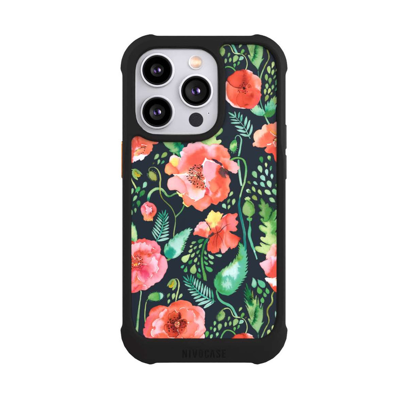 iPhone 14 Pro NIVOmax Mohnblumen Dunkle Wildnis