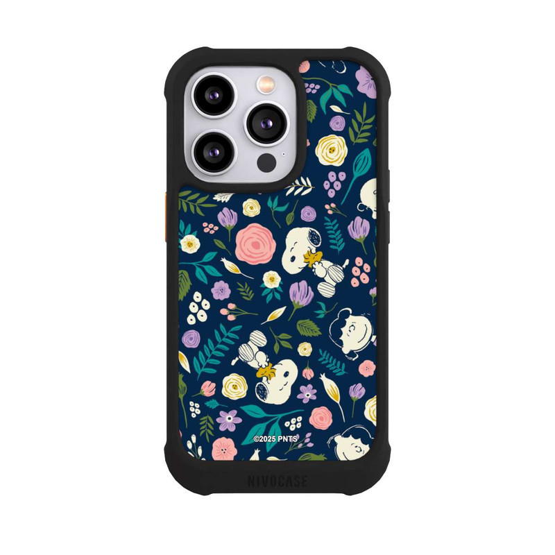 iPhone 14 Pro NIVOmax Peanuts Dark Flower Pattern