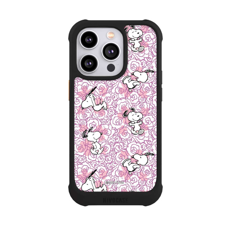 iPhone 14 Pro NIVOmax Peanuts Pink Roses Pattern