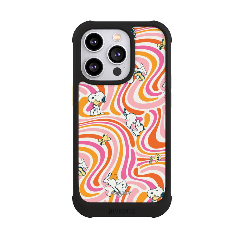 iPhone 14 Pro NIVOmax Peanuts Hippie Pattern Orange