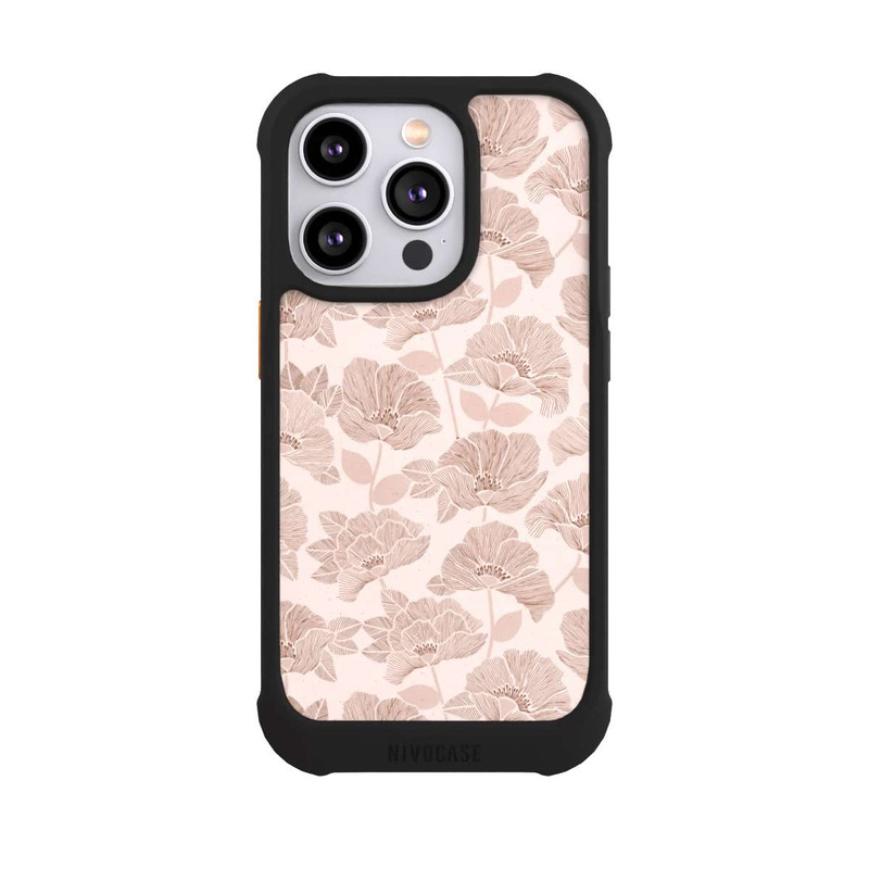 iPhone 14 Pro NIVOmax Brown Floral Block