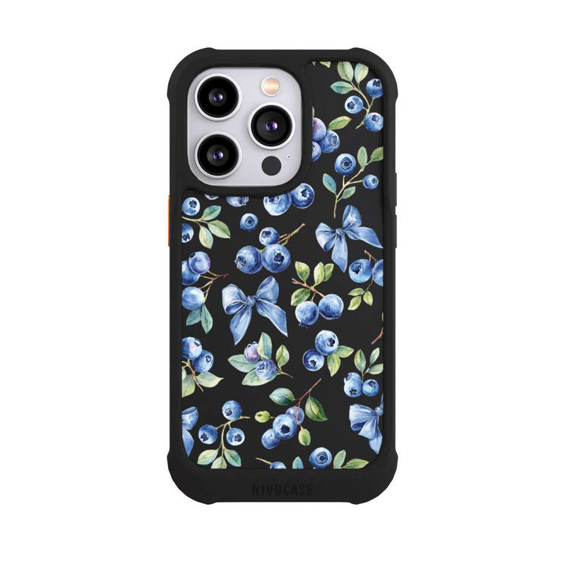 iPhone 14 Pro NIVOmax Blaubeere Schleifen Transparent mit KI