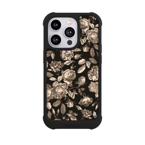 Apple iPhone 14 Pro NIVOmax Leinwand dunkle Blumen