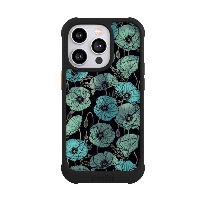 iPhone 14 Pro NIVOmax Summer Poppies Green