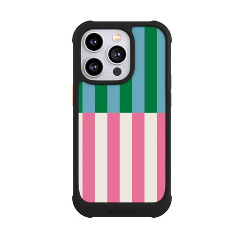 Apple iPhone 14 Pro NIVOmax Motif Rayé Vert Rose