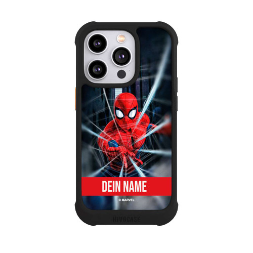 Apple iPhone 14 Pro NIVOmax Spiderman Webs in Action Personalisierbar