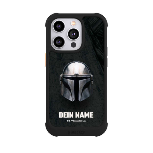 Apple iPhone 14 Pro NIVOmax Star Wars Mandalorian Black Helmet Personalisierbar