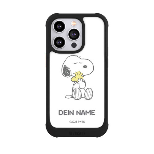 Apple iPhone 14 Pro NIVOmax Snoopy And Woodstock Cuddling Personalisierbar