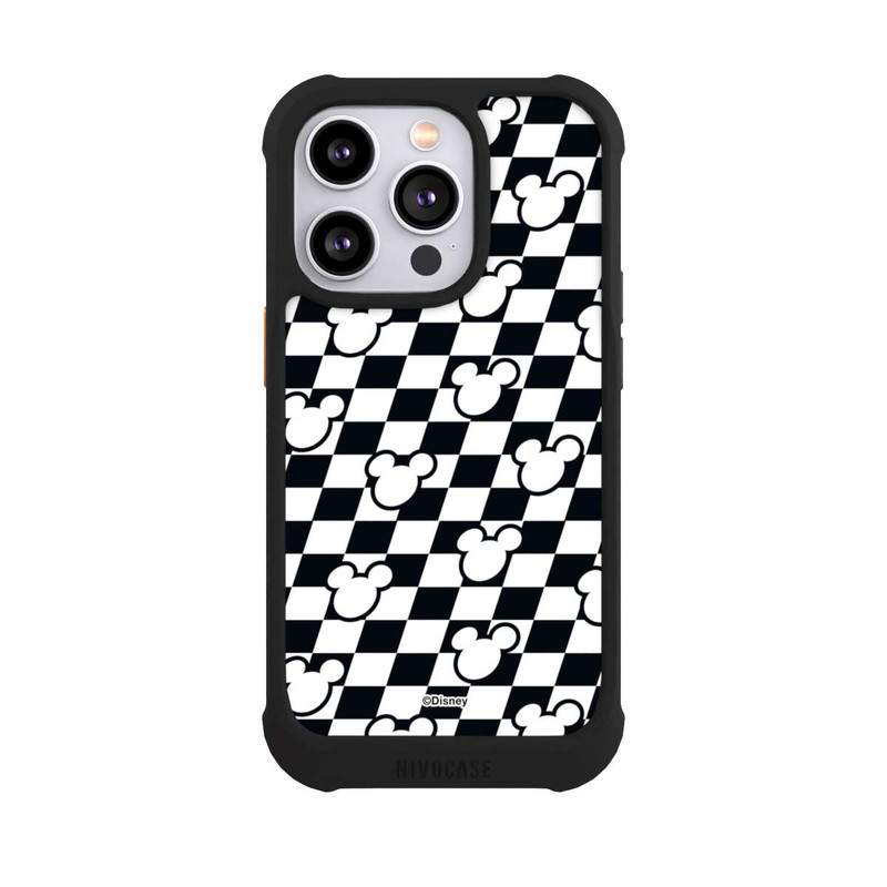 iPhone 14 Pro NIVOmax Happy Racing Pattern Mickey Mouse Motorsport