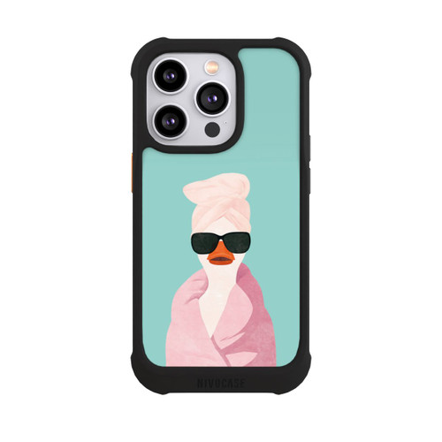 Apple iPhone 14 Pro NIVOmax Ente Türkis Sonnenbrille Turban mit KI erstellt