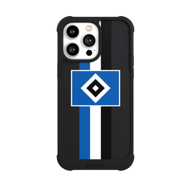 iPhone 14 Pro Max NIVOmax HSV Streifen - Blau-Weiß-Schwarz - ohne Hintergrund