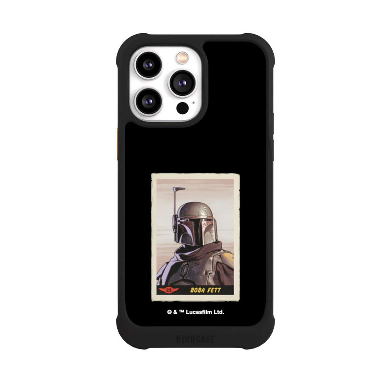iPhone 14 Pro Max NIVOmax Boba Fett Badges Schwarzer Hintergrund