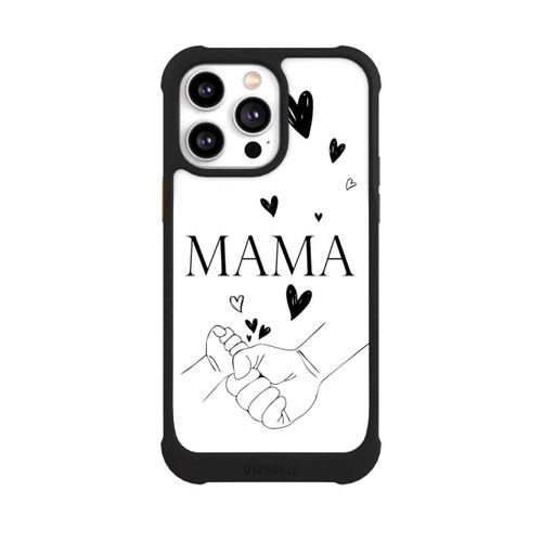 Apple iPhone 14 Pro Max NIVOmax Muttertag Line Art Hände Schwarz Weiß