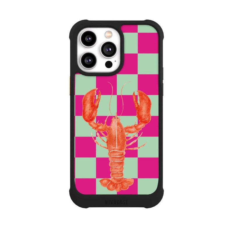 iPhone 14 Pro Max NIVOmax Pink Checkers Lobster