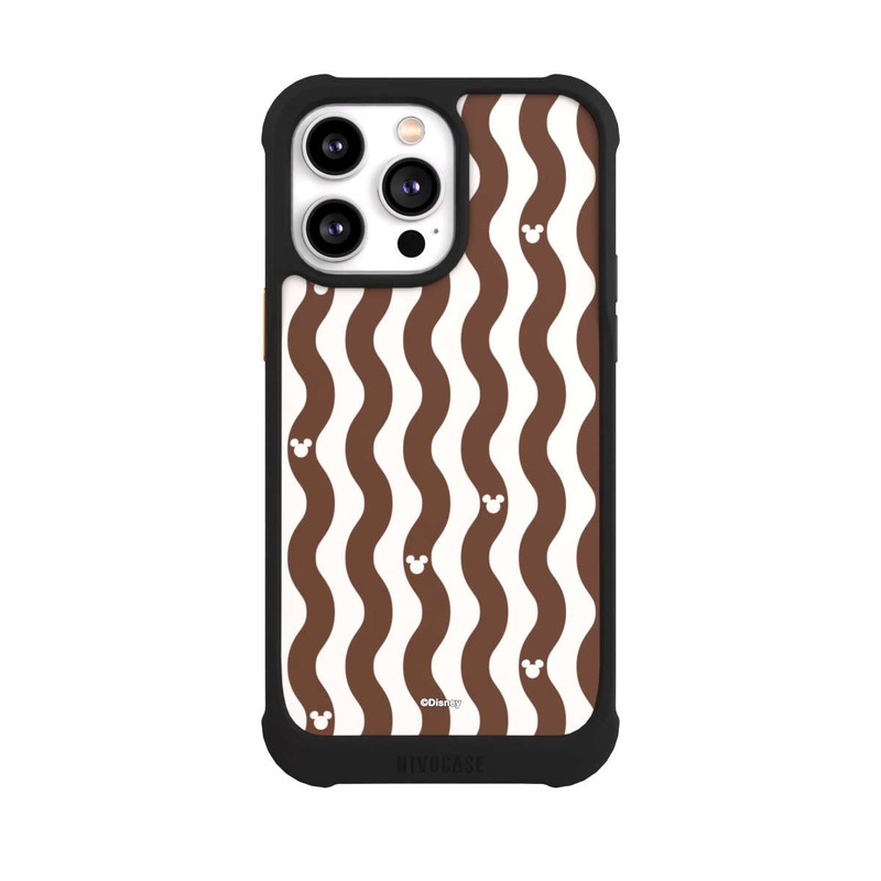 iPhone 14 Pro Max NIVOmax Mickey Mouse Brown Pattern Waves
