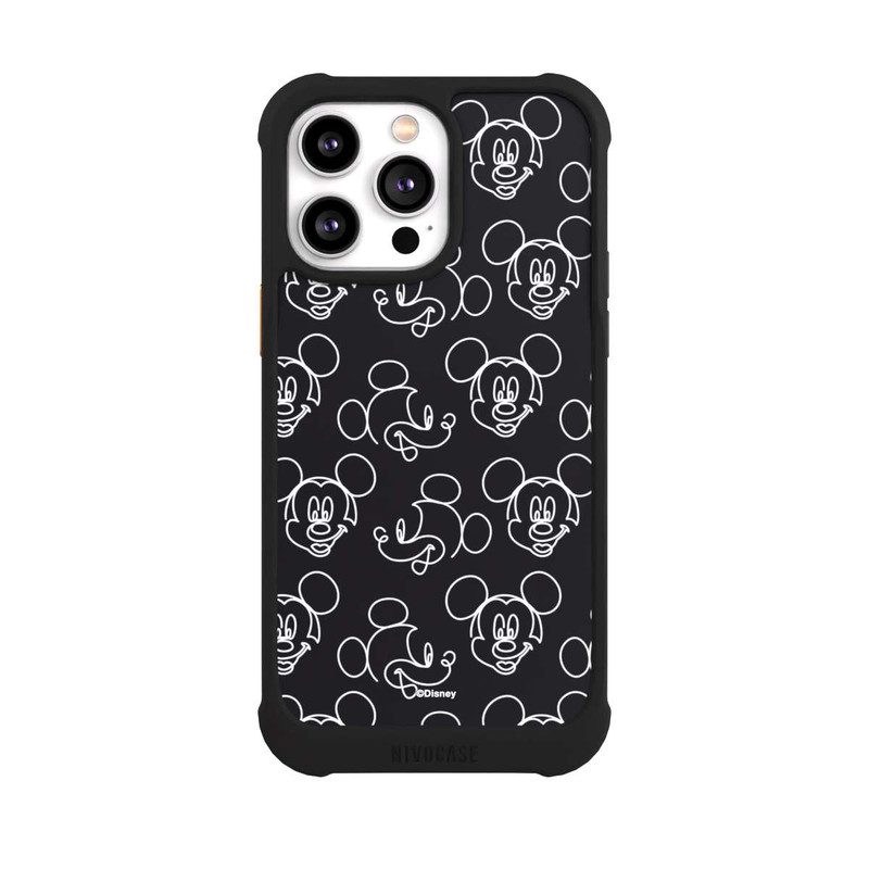 iPhone 14 Pro Max NIVOmax Disney Mickey Muster Schwarz