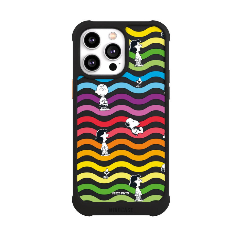 iPhone 14 Pro Max NIVOmax Snoopy Pattern Rainbow Transparent