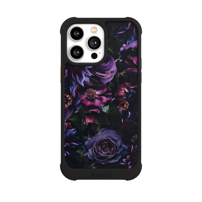 iPhone 14 Pro Max NIVOmax Dark Purple Flowers
