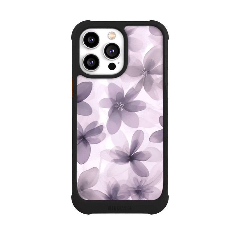 iPhone 14 Pro Max NIVOmax Fliederfarbenes Blumenmuster mit KI