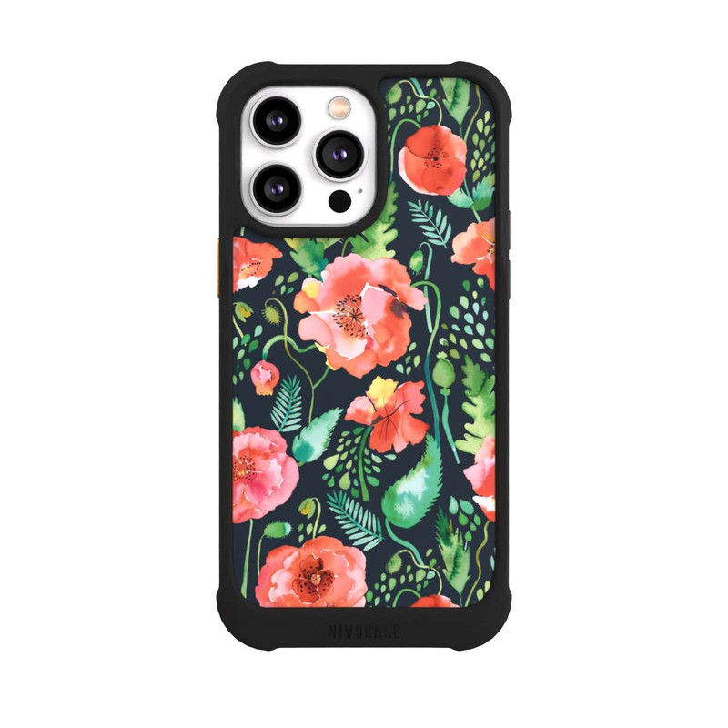 iPhone 14 Pro Max NIVOmax Mohnblumen Dunkle Wildnis