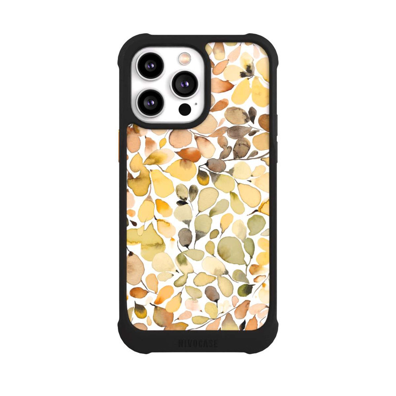 iPhone 14 Pro Max NIVOmax Eucalyptus Watercolor Leaves Brown Autumn