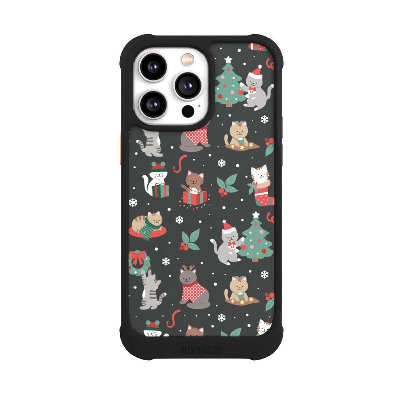 iPhone 14 Pro Max NIVOmax Weihnachtliche Kätzchen