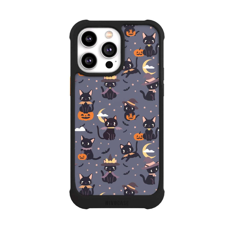 iPhone 14 Pro Max NIVOmax Cute Halloween Witch Cats and Pumpkins