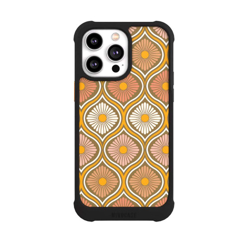 Apple iPhone 14 Pro Max NIVOmax Groovy 70s Retro Mid-Century Daisy Flowers