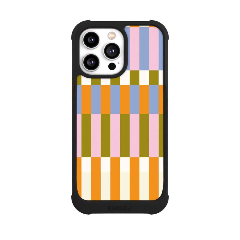 iPhone 14 Pro Max NIVOmax Thème à Carreaux Colorés et Audacieux