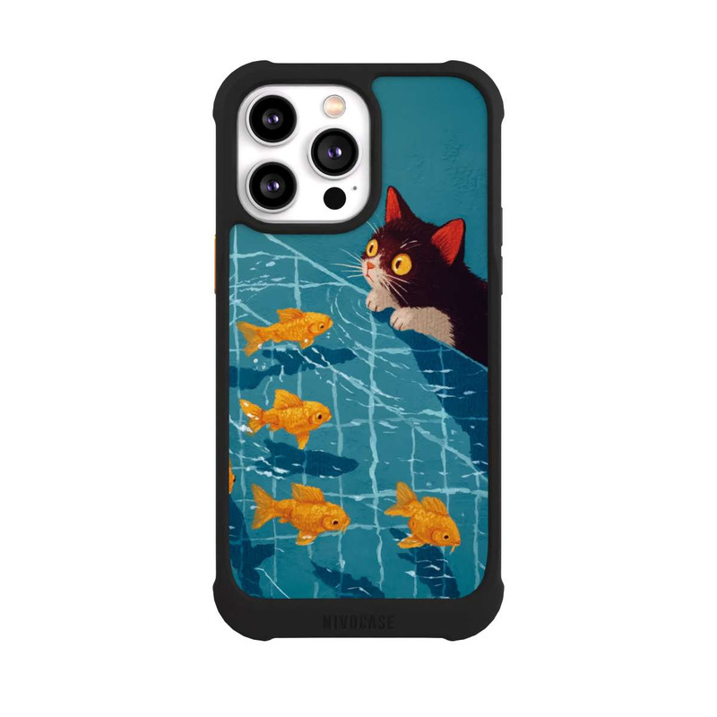 iPhone 14 Pro Max NIVOmax Cat in a Pool with AI