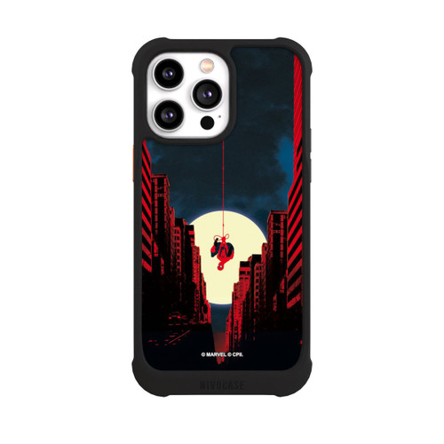 Apple iPhone 14 Pro Max NIVOmax Spider-Man Marvel between Skyscrapers