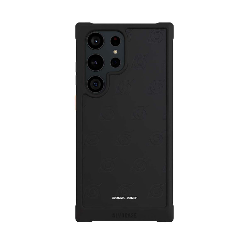 Galaxy S23 Ultra NIVOmax Konoha Pattern Noir sur Fond Transparent