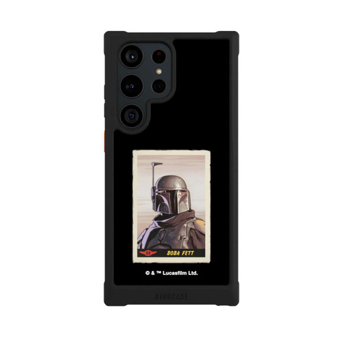Samsung Galaxy S23 Ultra NIVOmax Boba Fett Badges Schwarzer Hintergrund