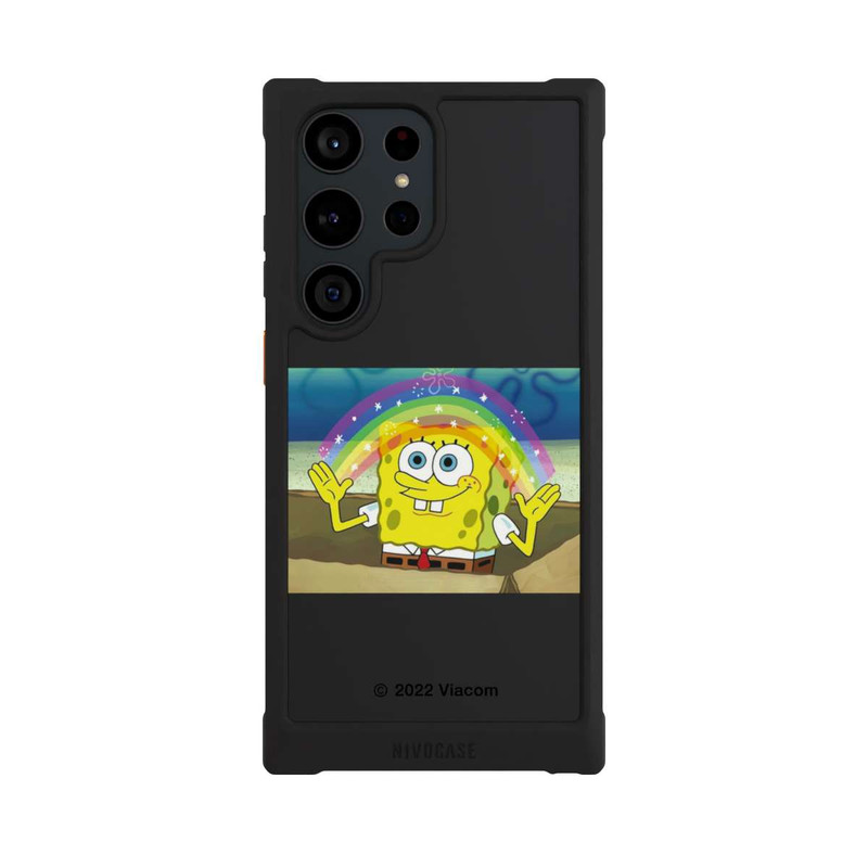 Galaxy S23 Ultra NIVOmax Spongebob - Rainbow Meme transparent