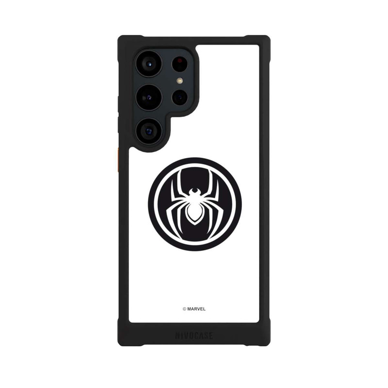 Galaxy S23 Ultra NIVOmax Spider-Man Logo White