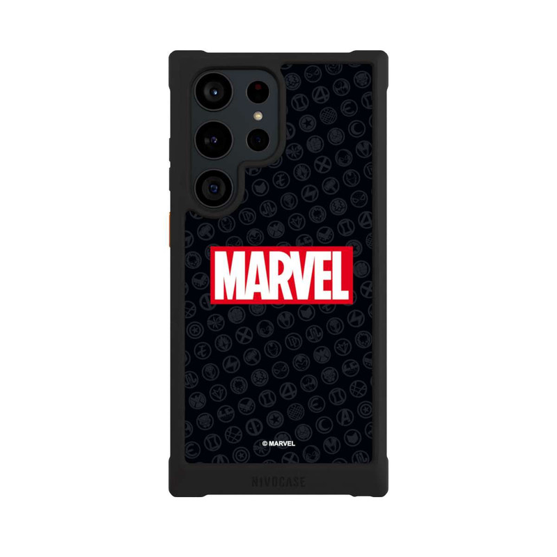 Galaxy S23 Ultra NIVOmax Marvel Logo Black Red 