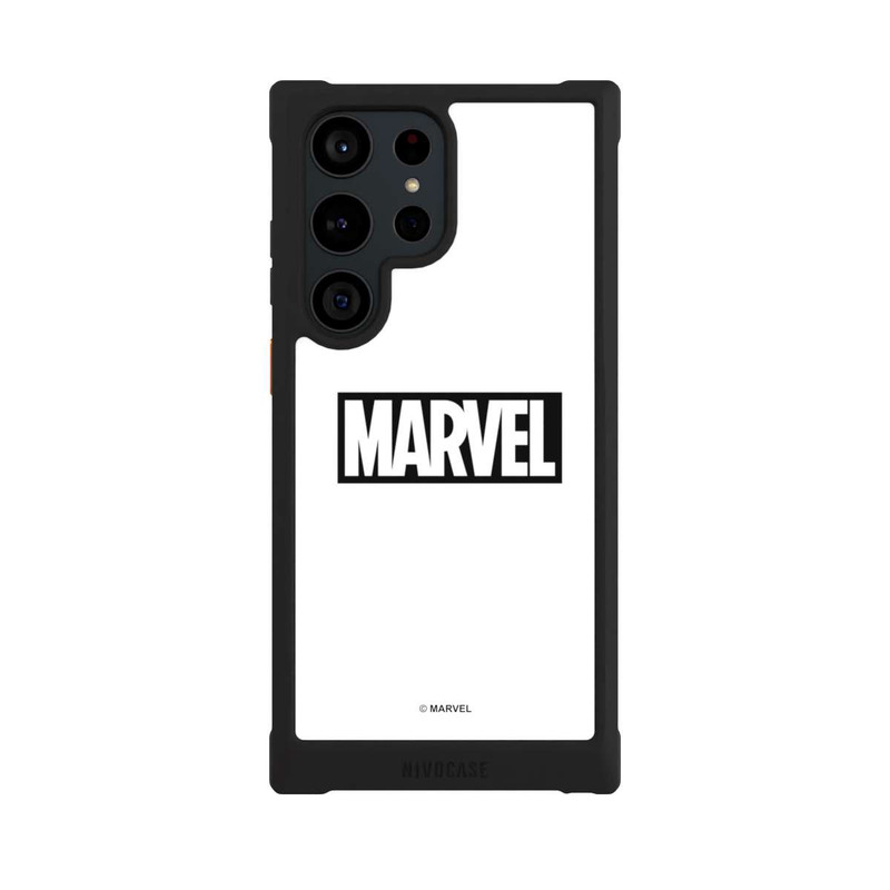Galaxy S23 Ultra NIVOmax Marvel Logo White