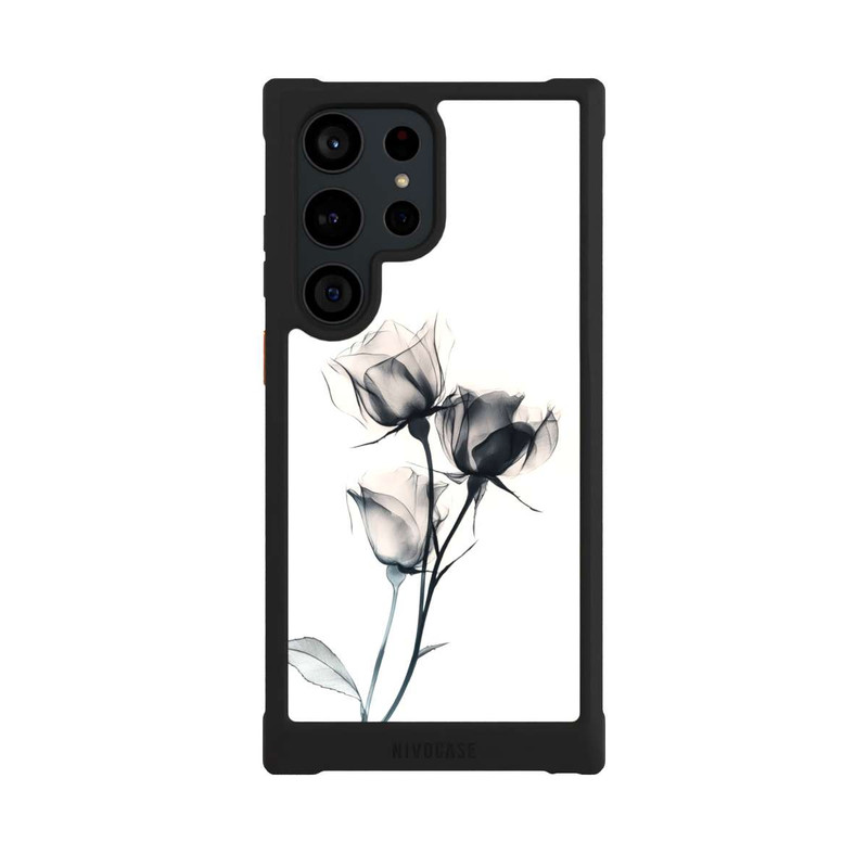 Galaxy S23 Ultra NIVOmax Schwarze Blume