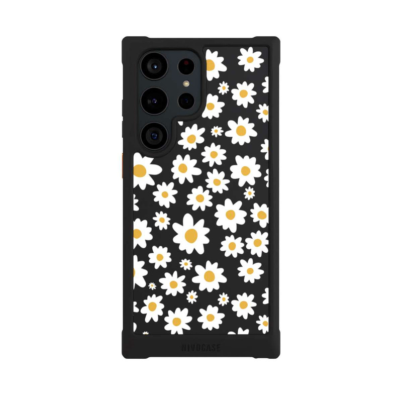 Galaxy S23 Ultra NIVOmax Daisy Flower Seamless Pattern Transparent