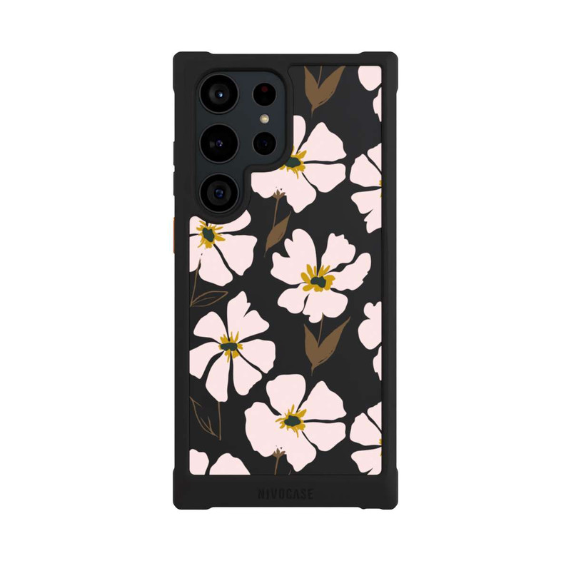 Galaxy S23 Ultra NIVOmax Simple Pastell Flowers Rose Transparent