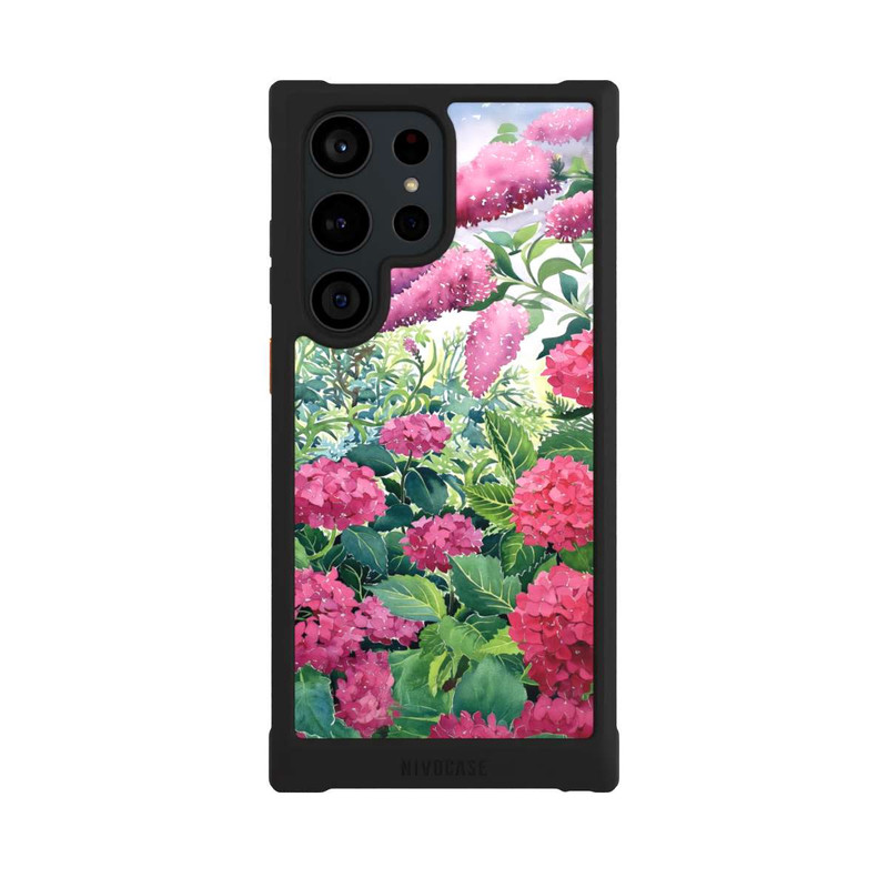 Galaxy S23 Ultra NIVOmax Garden Hydrangeas and Buddleia by Christopher Ryland