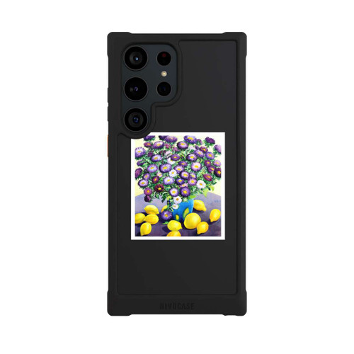 Samsung Galaxy S23 Ultra NIVOmax Purple Asters and Lemons by Christopher Ryland