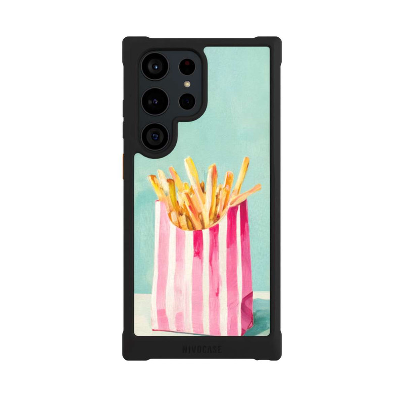 Galaxy S23 Ultra NIVOmax Retro Fries Blue Watercolor