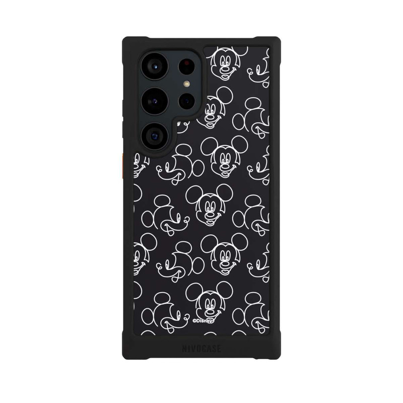 Galaxy S23 Ultra NIVOmax Disney Mickey Muster Schwarz