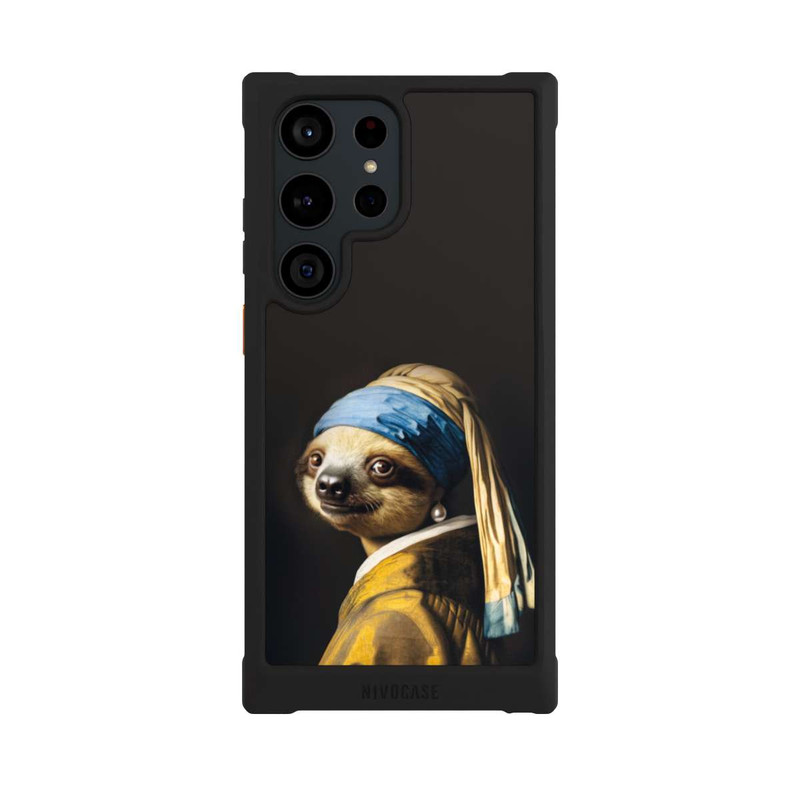 Galaxy S23 Ultra NIVOmax Faultier mit dem Perlenohrring