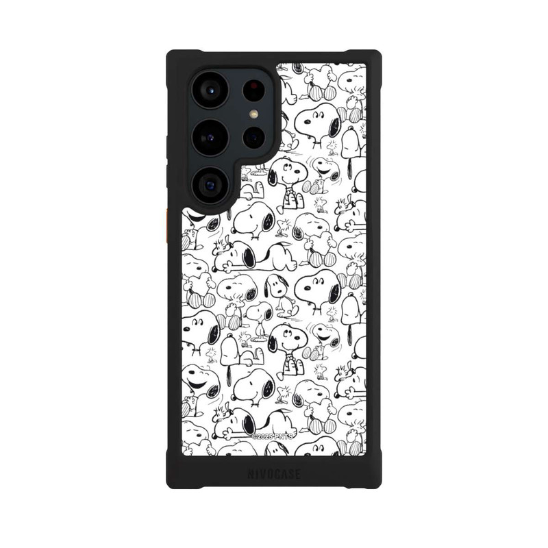 Galaxy S23 Ultra NIVOmax Classic Snoopy Pattern White