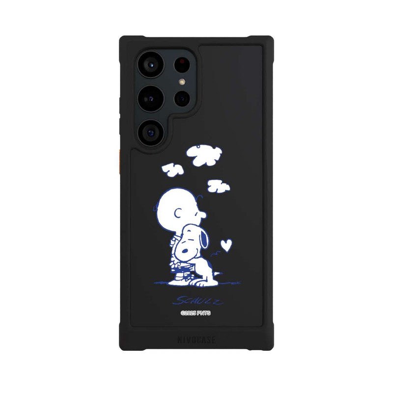Galaxy S23 Ultra NIVOmax Peanuts Charlie Brown Snoopy Hug Transparent