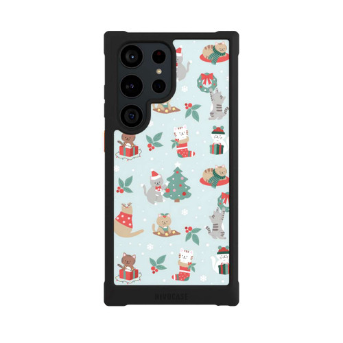 Samsung Galaxy S23 Ultra NIVOmax festliche Katzen im Winterwunderland